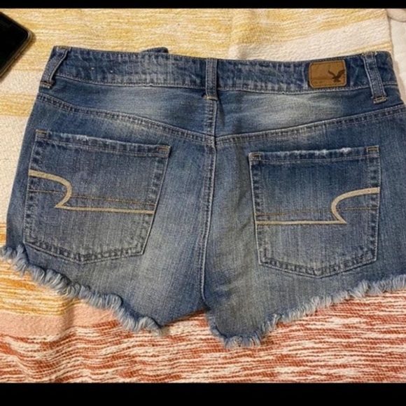 American Eagle Blue Denim Cutoffs - Picture 1 of 3